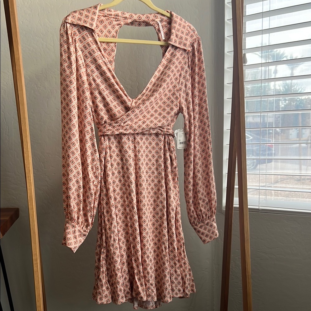 Free People Backless Tie Wrap Dress